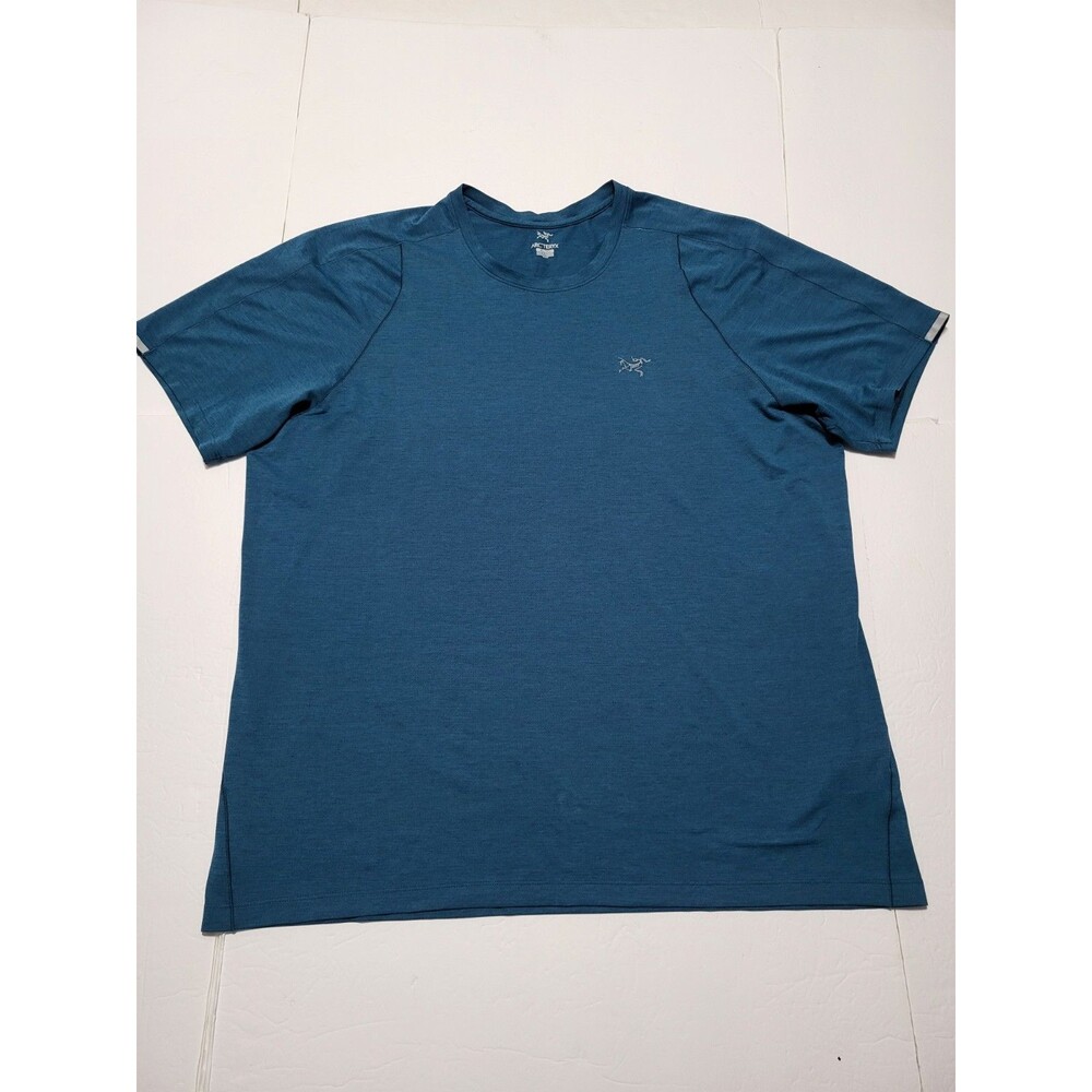 (#L7) Arc'teryx Men's Green Logo Crew Neck Short Sleeve T-Shirt Size XL